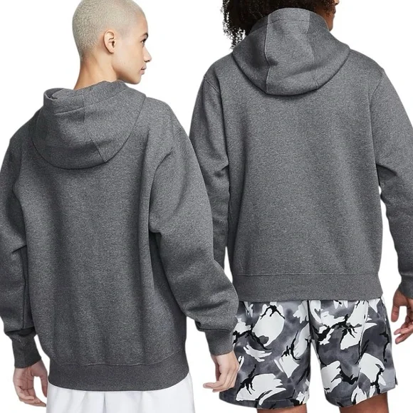 Nike Sportswear Club Gray Athletic Fleece Pullover Hoodie Sweatshirt size L - Picture 11 of 11